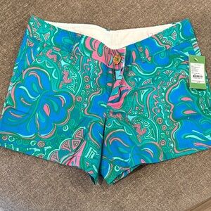 Lilly Pulitzer Blue and Green Patterned Shorts